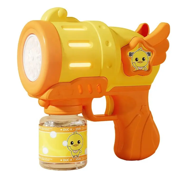 12ホール cute duck バブルガン 電動バブルガン 子供用おもちゃ 2〜7歳用