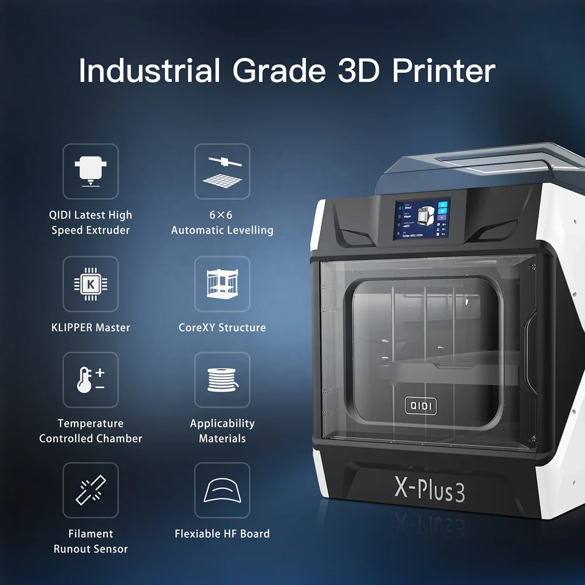 QIDI TECH X-PLUS 3 3D Printer - High Speed & Large Volume