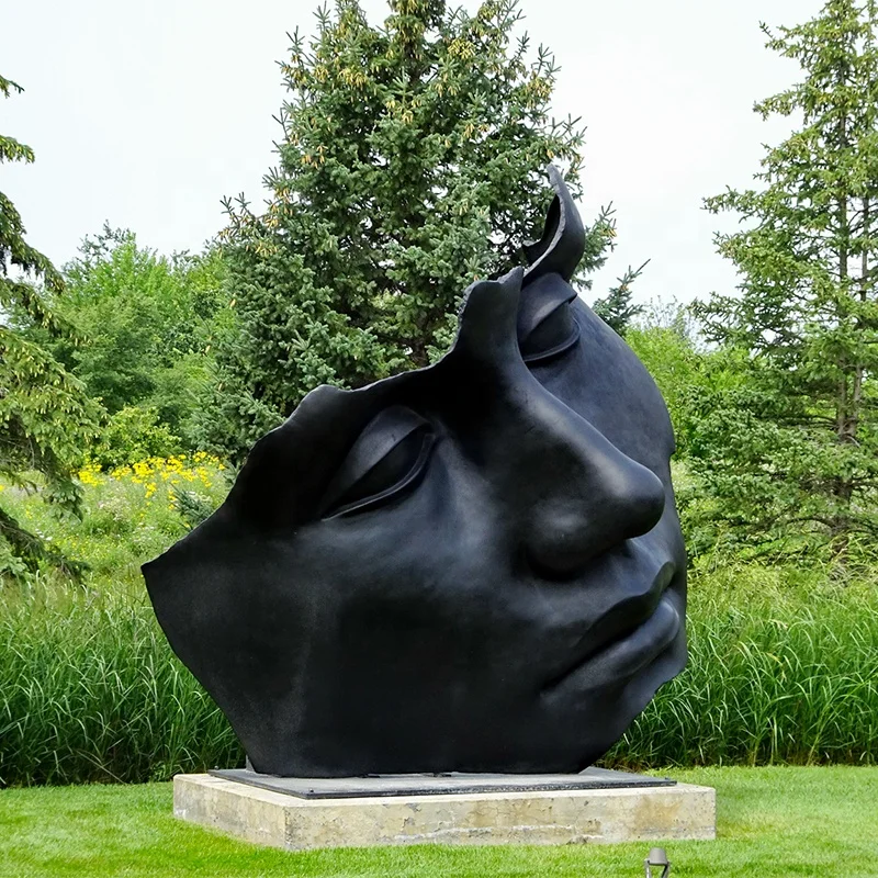 Statue Jardin Visage Arbre Extase