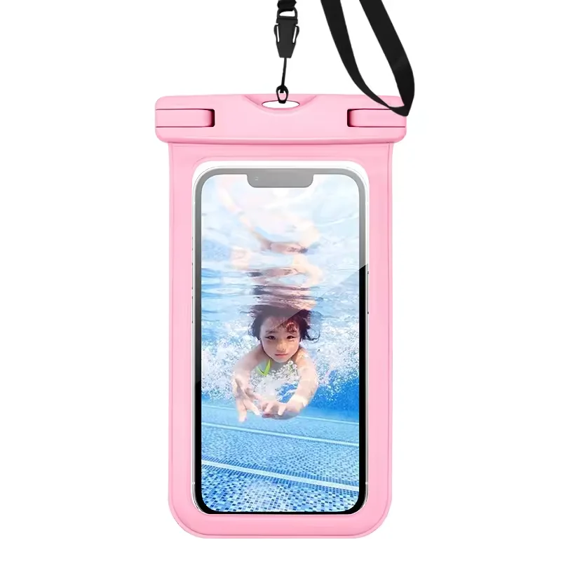 Factory Mobile Phone Clear Waterproof Bag OEM PVC Swimming Cell Phone Protector for iPhone 16 15 14 13 12 pro