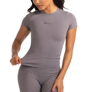 2026 Spring T-shirts Clothing Yoga Wear Short-sleeve Fitness Top Outdoor Running Workout Tee for Women