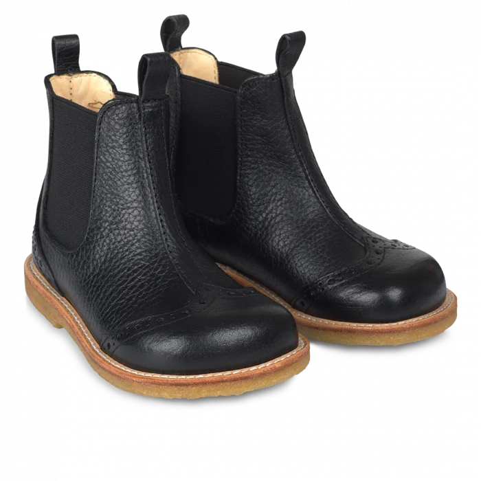 childrens black boots