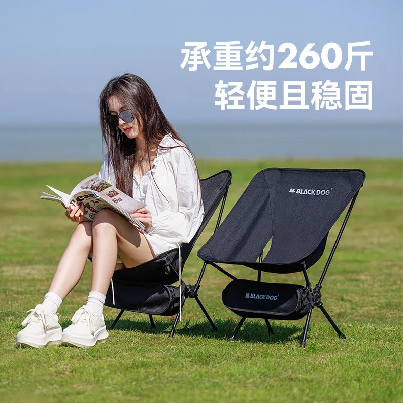 BLACKDOG 折りたたみキャンプチェア2脚セット BlackDog軽量アウトドアキャンプ折りたたみリクライニングチェアビーチ