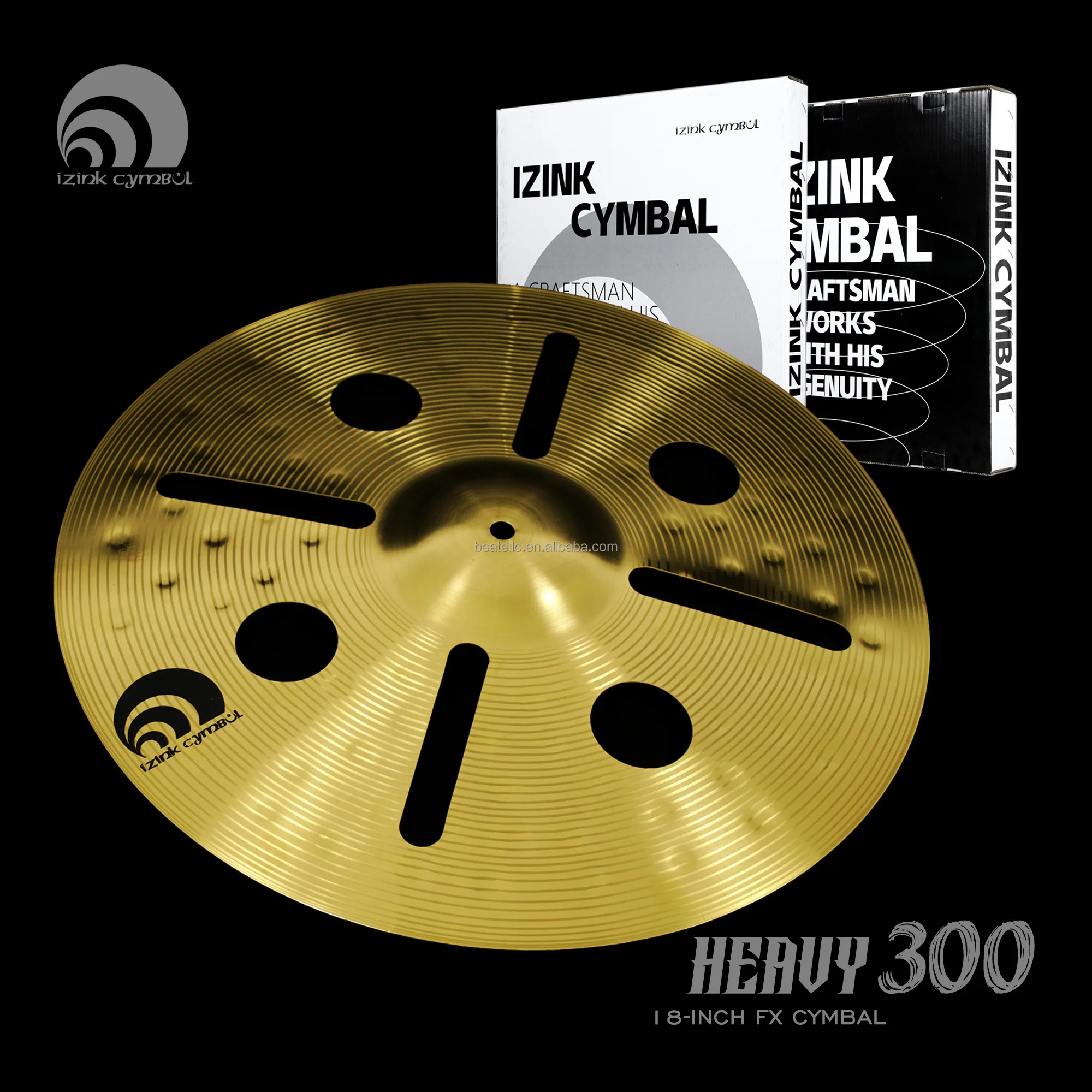 IZINK 18'' Heavy Crash Cymbal - Durable Titanium Alloy for