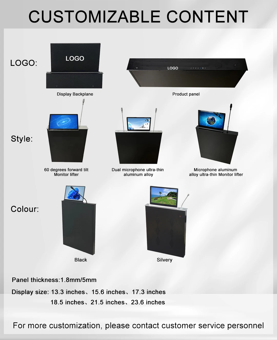 Motorized Monitor Lift For Conference Table Bnt 17 3 Retractable Touch Screen Buy Conference