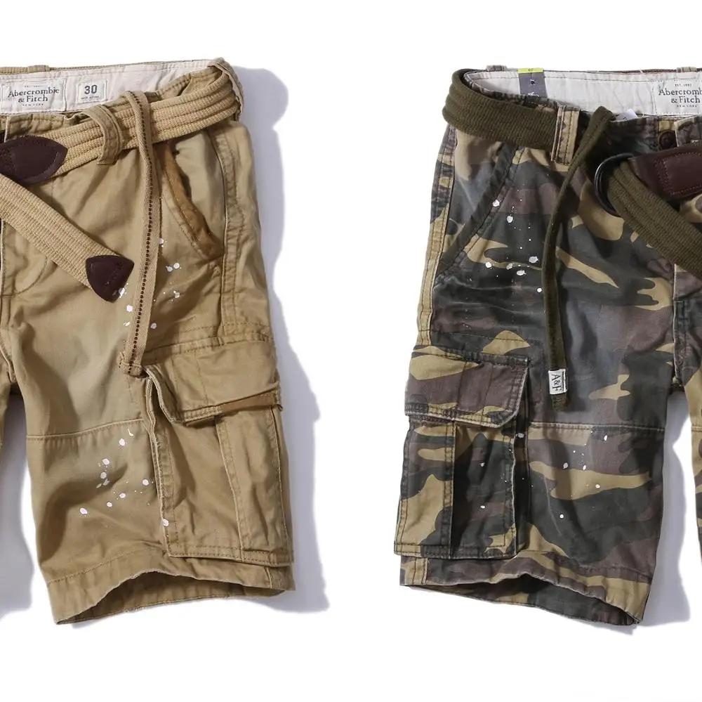 MENS 2 in 1 CAMO COMBAT CARGO ARMY ZIP OFF 3/4 TROUSERS & SHORTS CASUAL  M L XL
