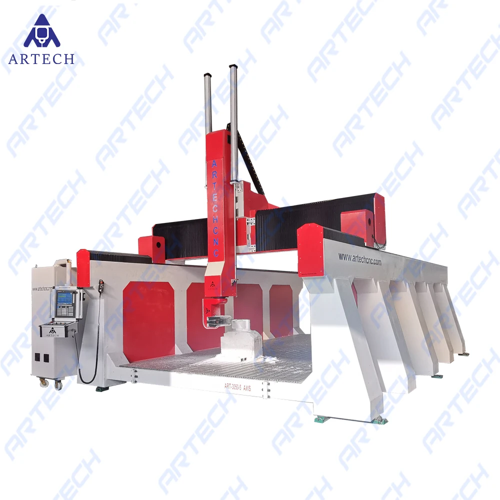 ARTECH 3050 5 Axis Atc Cnc Router Milling Machine with air Cooling Spindle