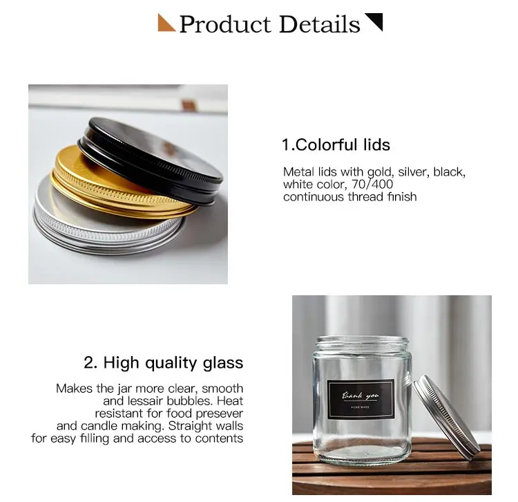Wholesale Custom 4oz 8oz 16oz Empty Round Straight Sided Luxury ...