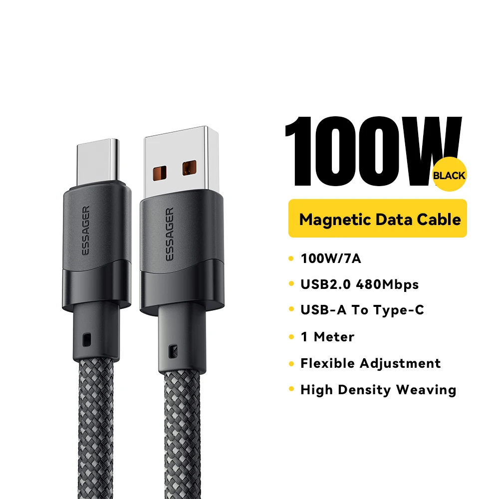 ESSAGER ES-X53 Series 100W USB A to USB C Magnetic Cable