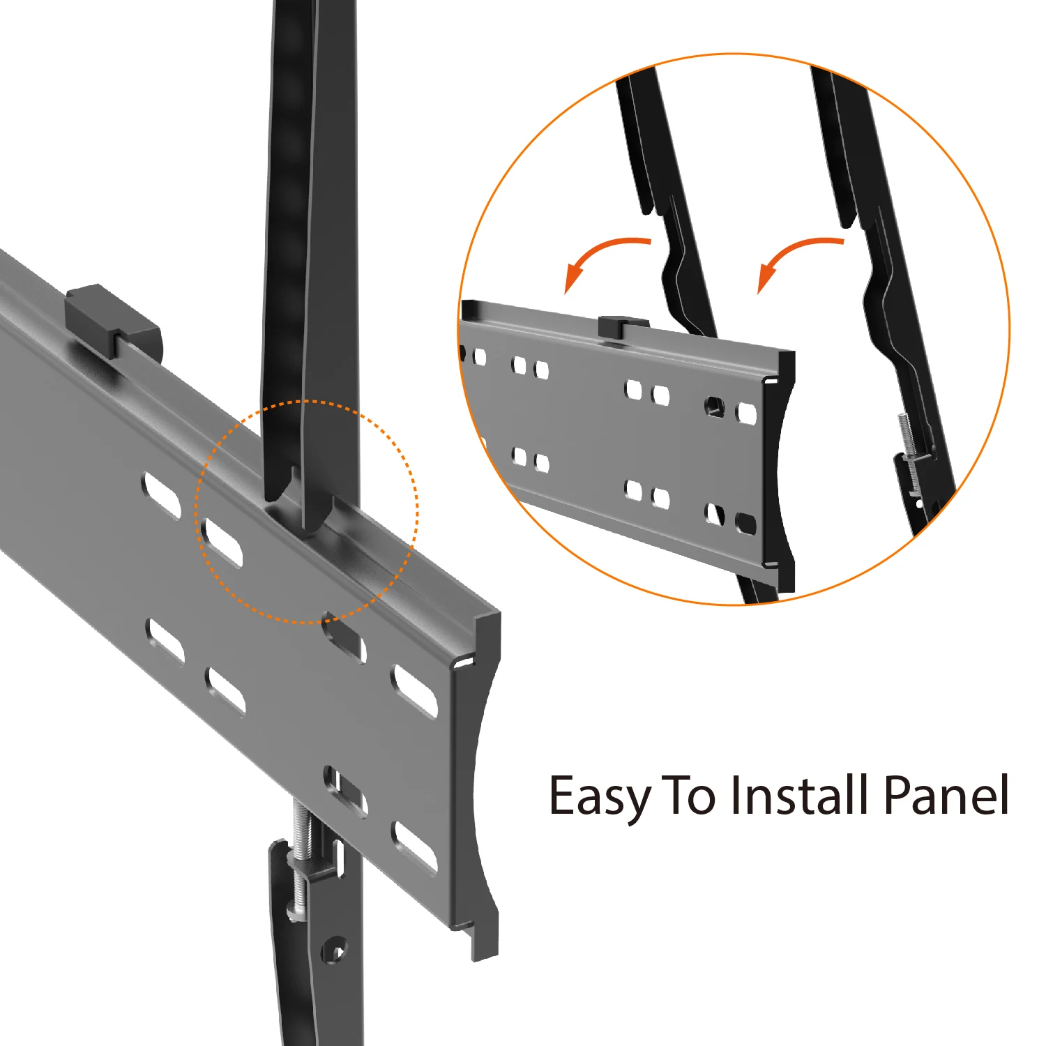 Charmount Universal Hidden Fixed Designer Low Profile Flat TV Bracket Wall Mounted TV Mount