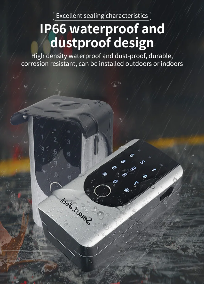 Outdoor Smart Lock Box Safety Wall Mount Hang Car Window Lock Box For