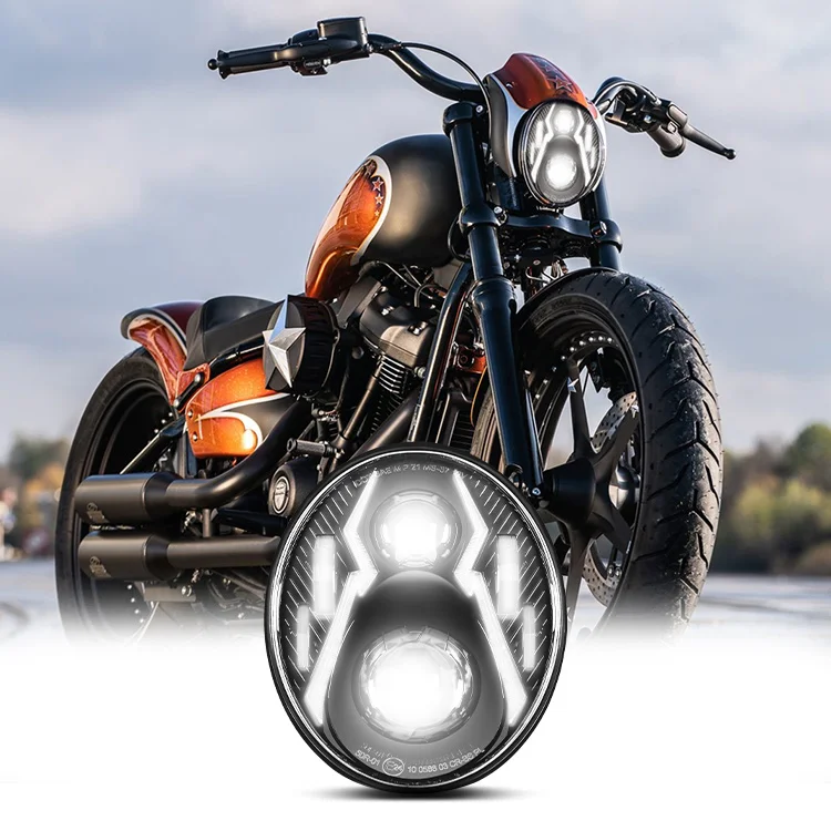 Spider Design Full Led LED Headlight Assembly with DRL for Harley Davidson  Softail Breakout FXBRS FXBR 2015-2022 Accessories