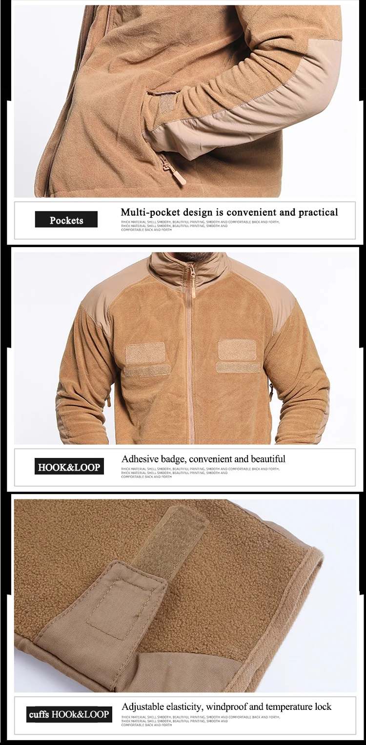 Custom Odziez Taktyczna Thicken Warm Tactical Fleece Jacket