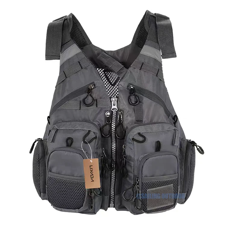 Customized XL Size Multi-Functional EPE Foam Adult Life Jacket Vest Marine Fishing Safety Vests With Pockets