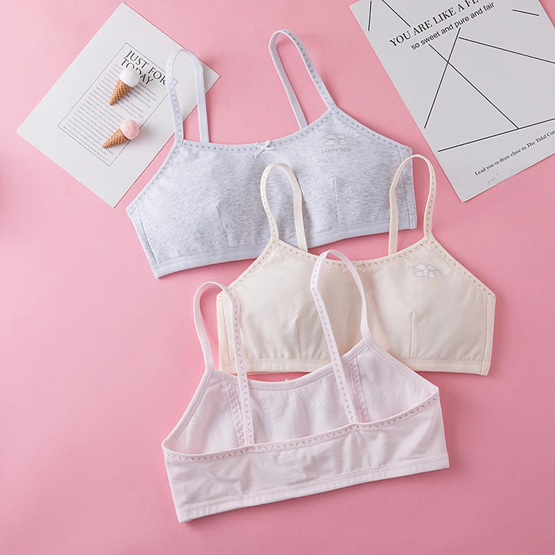 
2020 Новый Модный мягкий хлопковый бюстгальтер с современным принтом для девочек-подростков бесшовный дышащий жилет 