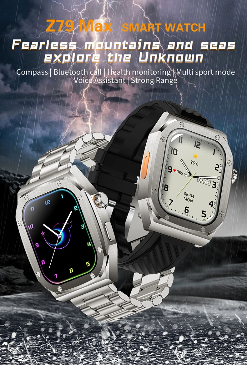 視能学 新品未使用 Z79max Smart Watch Shockproof IP68 Waterproof Compass NFC