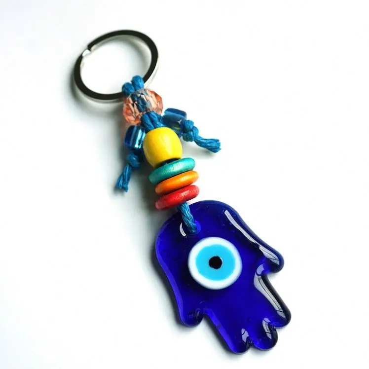 Porte-clés porte-bonheur en verre de voiture, porte-bonheur, porte