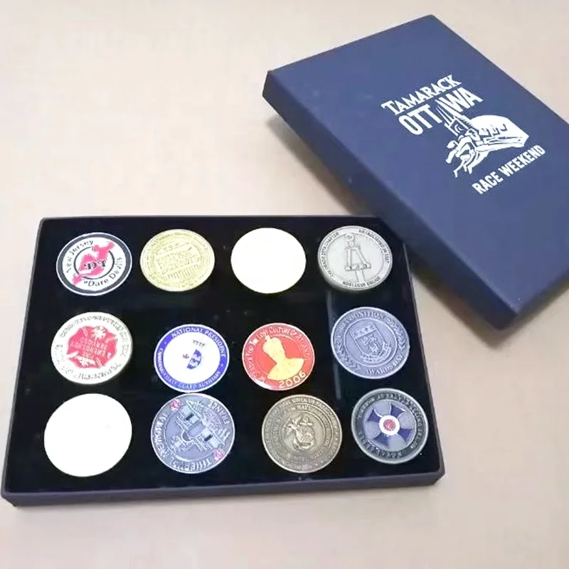 wooden collector medal storage box lapel