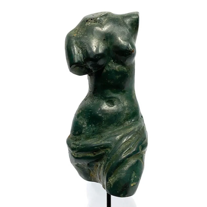 Polyresin Abstract Statue  Acrobatic Dancing Couple in Bronze Colors