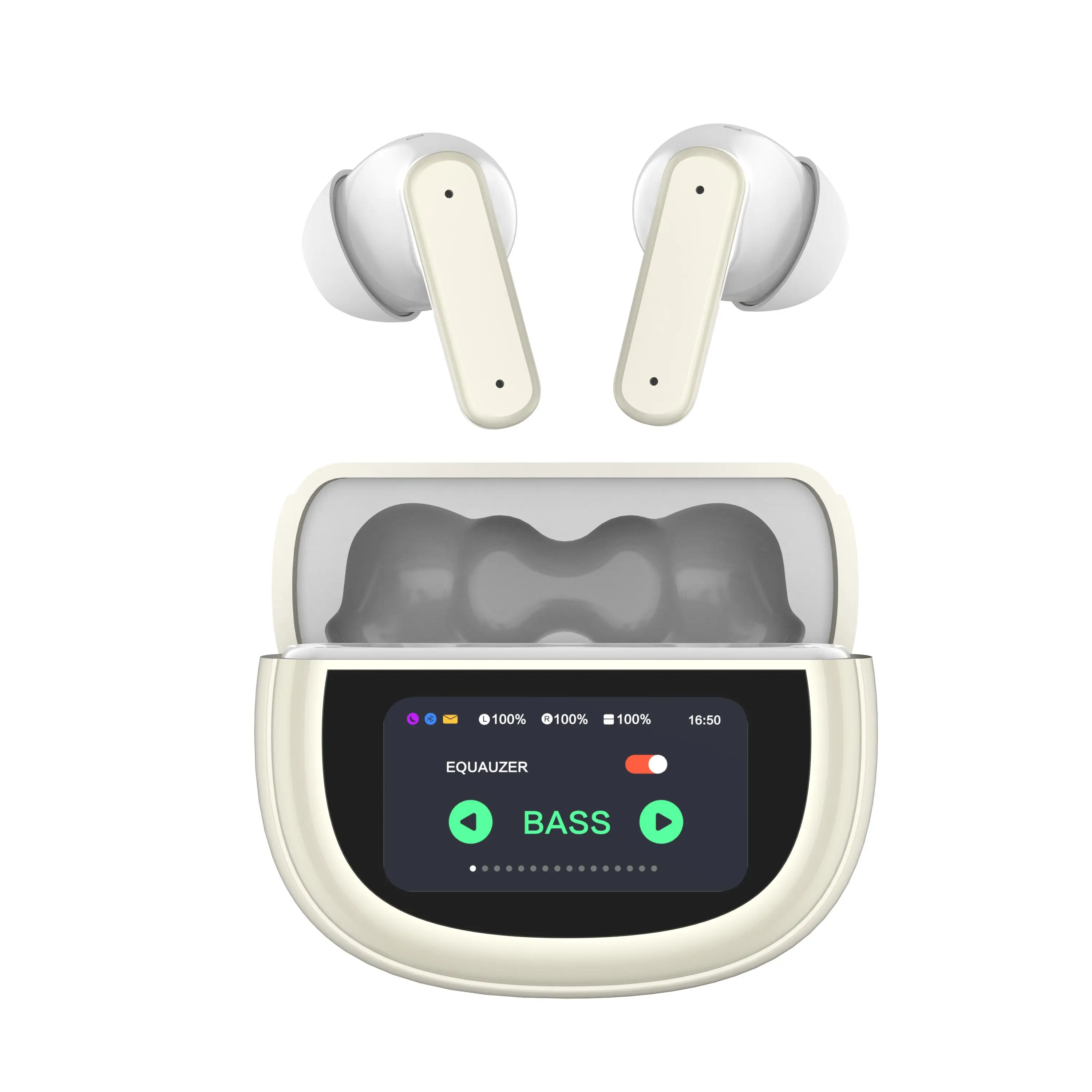 New Wireless  Earphone Charging Case with LED Touch Screen ANC Noise Reduction HD Call TWS Earbuds Surround Sound Earphones