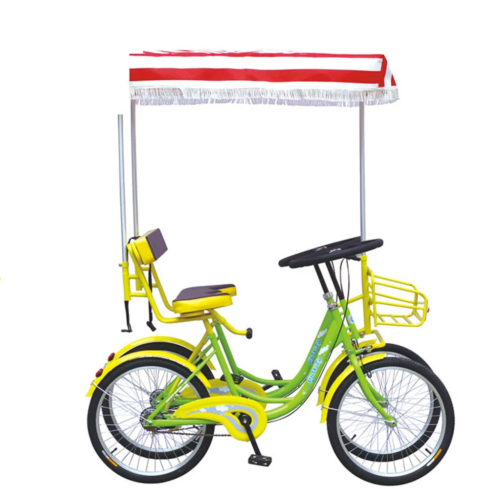 Father and Son Mother and Child 40s Style Tandem Bicycles