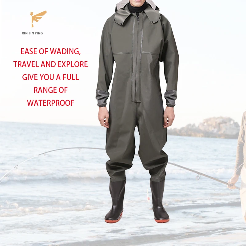 Cuissarde Imperméable Avec Bottes Intégrées, Pêche Mouche/chasse, Taille 11/46, Vert, Neuve Avec étiquettes
