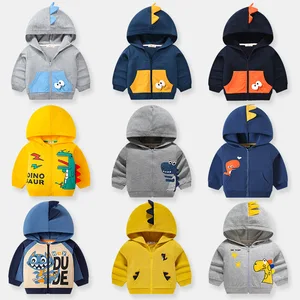 Custom Baby Boys Girls Jacket Coat Spring and Autumn Lovely Cartoon Hoodies Outwear Clothes for Kids