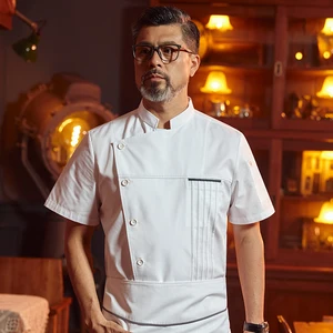 Zhenyao High-End Autumn Winter Chef Aprons Breathable Short-sleeved Long-sleeved Restaurant Kitchen Work Clothes Bar Uniforms