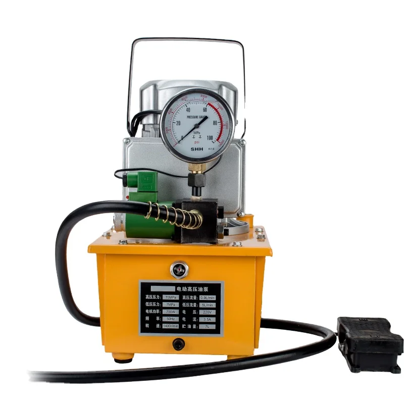 HHB-700A Single Acting 50hz 60hz Hydraulic Electric Pump with 700 Bar Working Pressure Manual Valve Electric PISTON PUMP