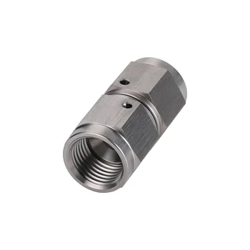 High Precision CNC 3AN Female to 3AN Female Straight Swivel Stainless Steel Coupler Adapter Connector