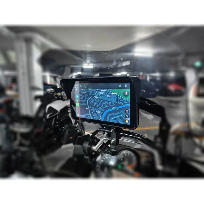 2025 Motorcycle GPS Navigation 7 Inch HD Touchscreen IPX7 Waterproof Wireless Carplay Android Auto Universal for Harley BMW