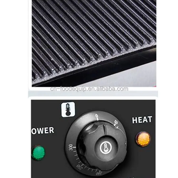 Electric Commercial Single Plate Flat Sandwich Contact Panini Grill