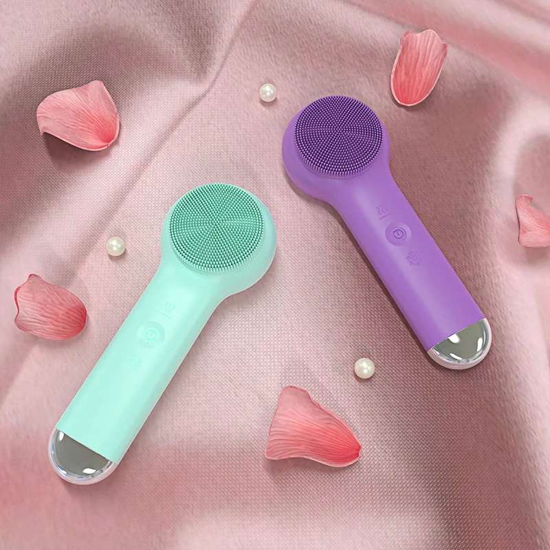 2021 New Arrival Super 3 in 1 Electric Facial Cleaning Brush Device Sonic Wireless Face Cleansing Brush for Home Use