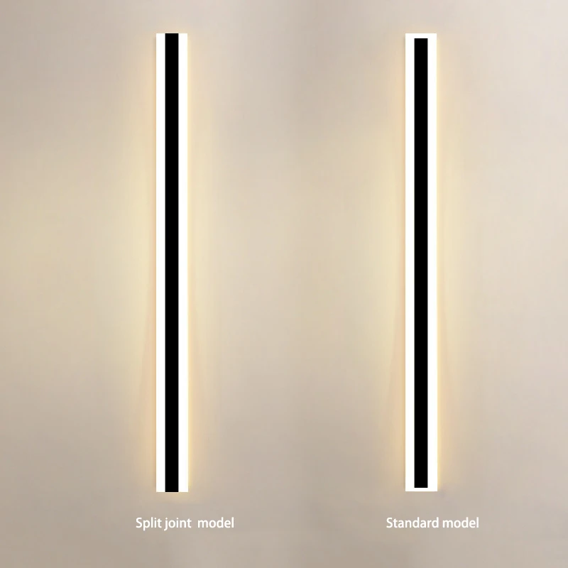 Линейный настенный светильник из нержавеющей стали наружное комнатное бра внешнее освещение акриловая линейность IP65