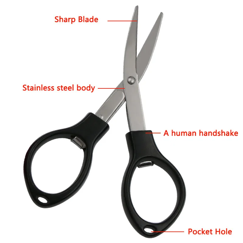 Multi Purpose Pocket Scissors Keychain Foldable Scissors Small Fishing Sewing Tailoring Folding Scissor