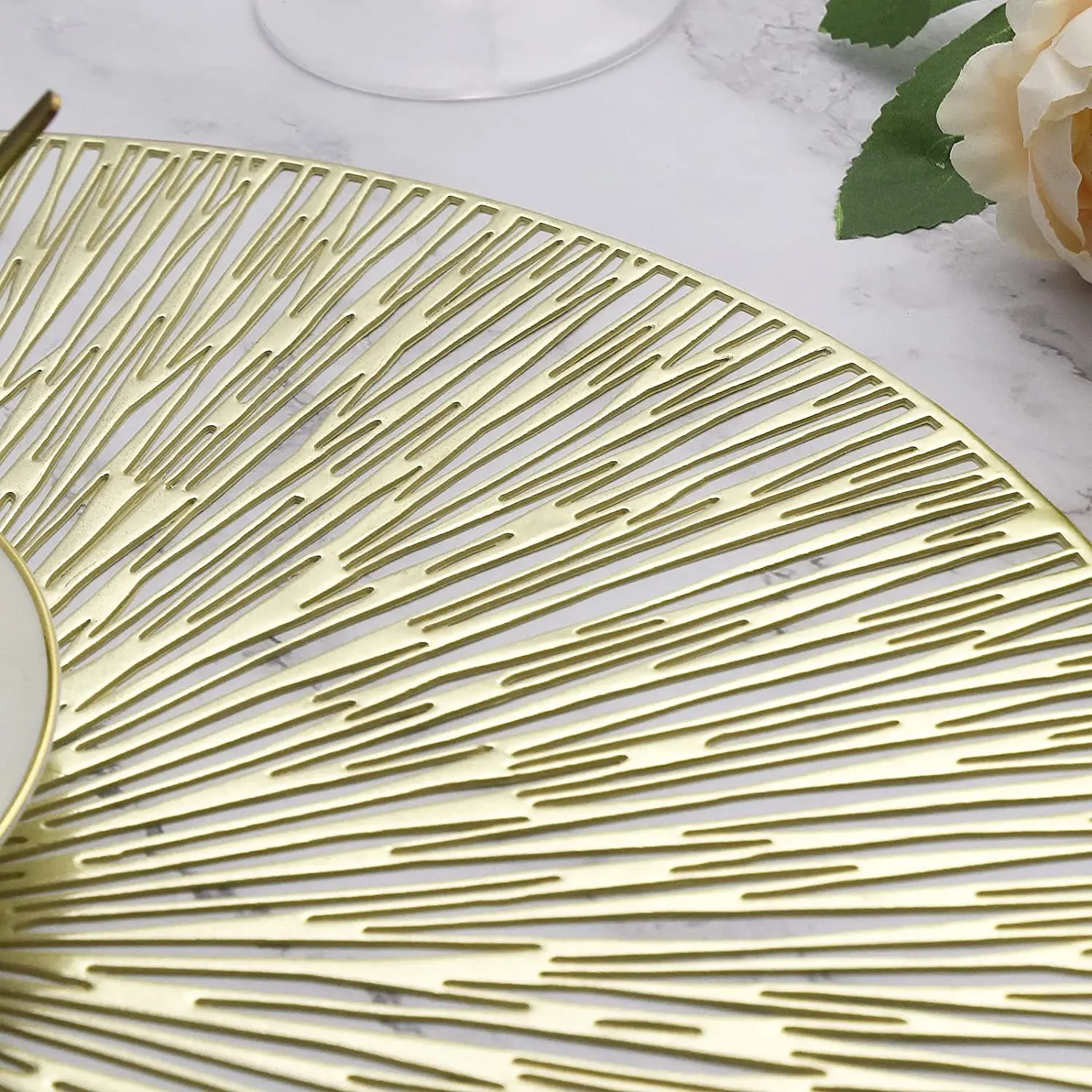 Tabletex Hollow Out Serving Napkins for Cutlery Placemats for Table PVC Track on the Table Napkins Coasters Wedding Decorative