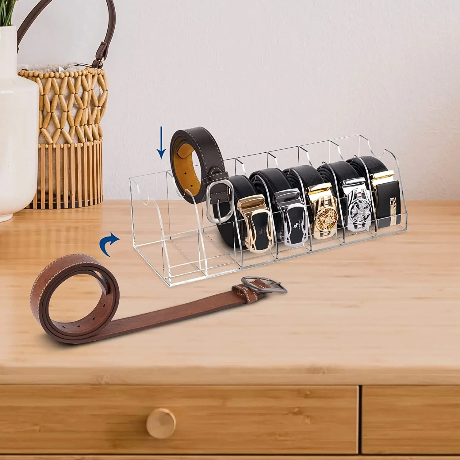 Organizer Per Cintura In Acrilico Trasparente Con Scomparti