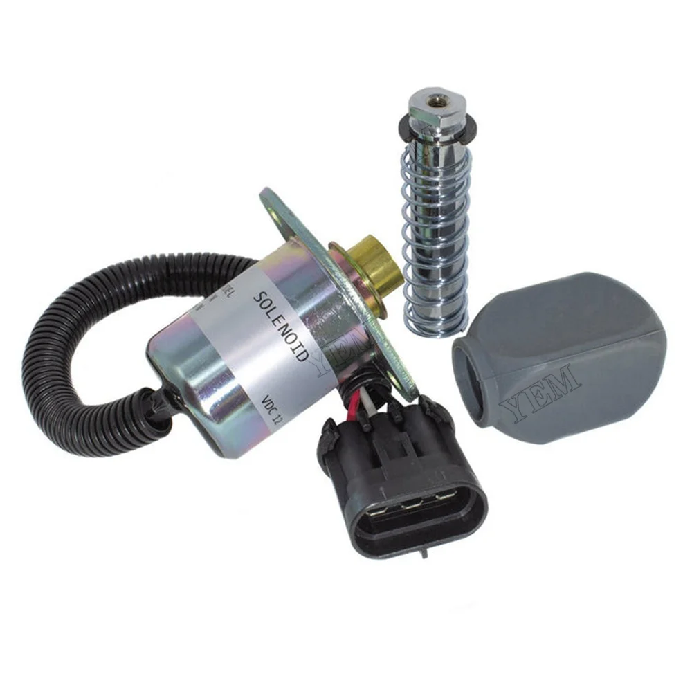 12V Diesel Shutoff Solenoid Valve 7136559 6681512 for Bobcat Loader A220 S100 S150 S160 S175 S220 S250 S300 S450 S510 S630