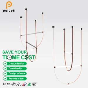 Creative Knit Belt Chandelier Led Track Light Rail for Living Room Vivid Personality Rail for Restaurant bar Without Main Light