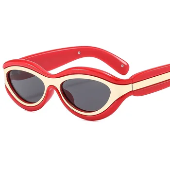 Newest Cateye Custom Black Square Sunglasses Simple Big Frame Sunglasses