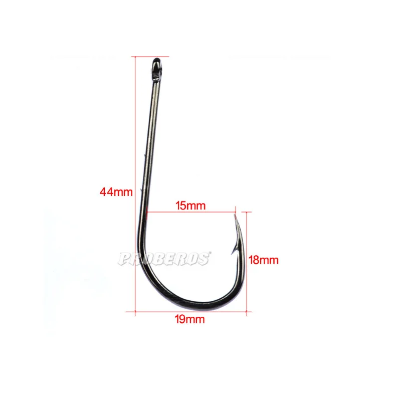 WEIHE 92247 Fishing Hooks Black Offset Long Barbed Shank Baitholder Bait  Hook