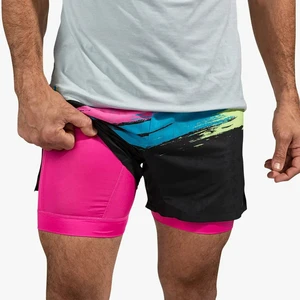 Double Layer Quick Dry Plus Size Men's Shorts Waterproof Phone Pockets Design Gym Shorts Men