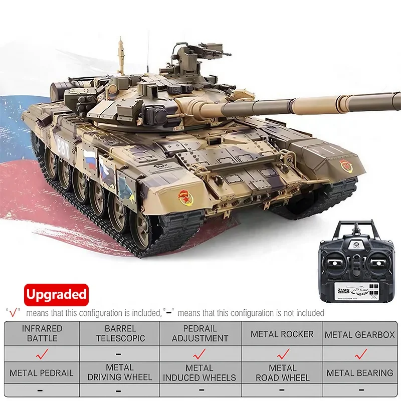 ヘンロン 3938-1 1/16 ロシア T90 7.0 ラジコン赤外線主力戦車