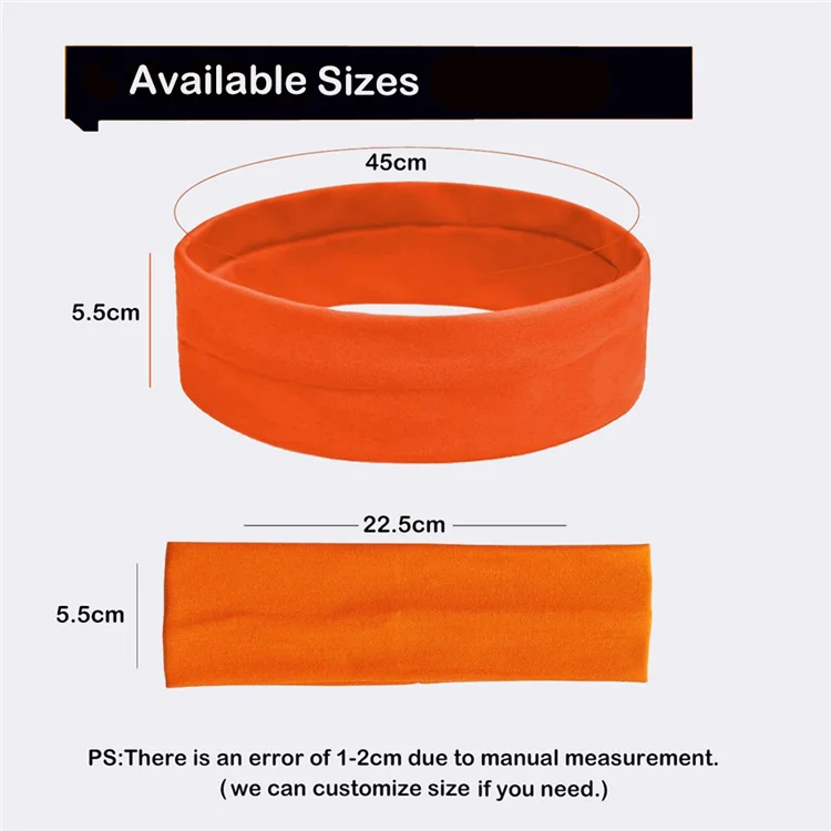 Оптовая продажа однотонные хлопковые эластичные спортивные повязки на голову хорошего качества с логотипом заказ для бега фитнеса