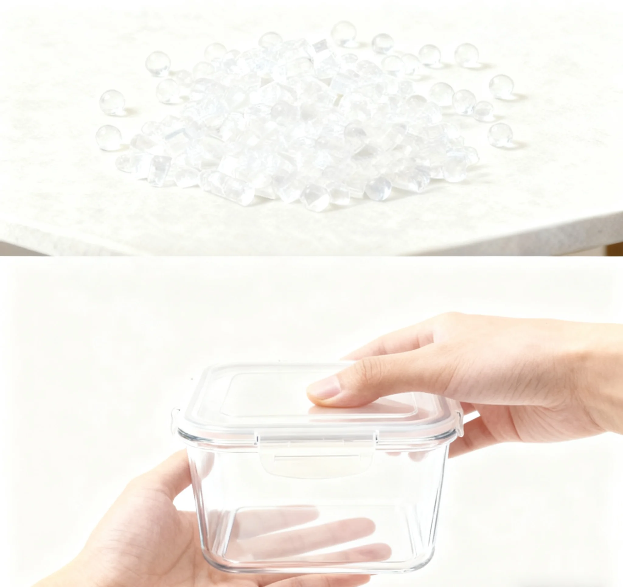 Food-Contact Safe Glossy Impact-Resistant for Family Breakfast Prep/Office Lunch Boxes Transparent Food Containers K-Resin 0