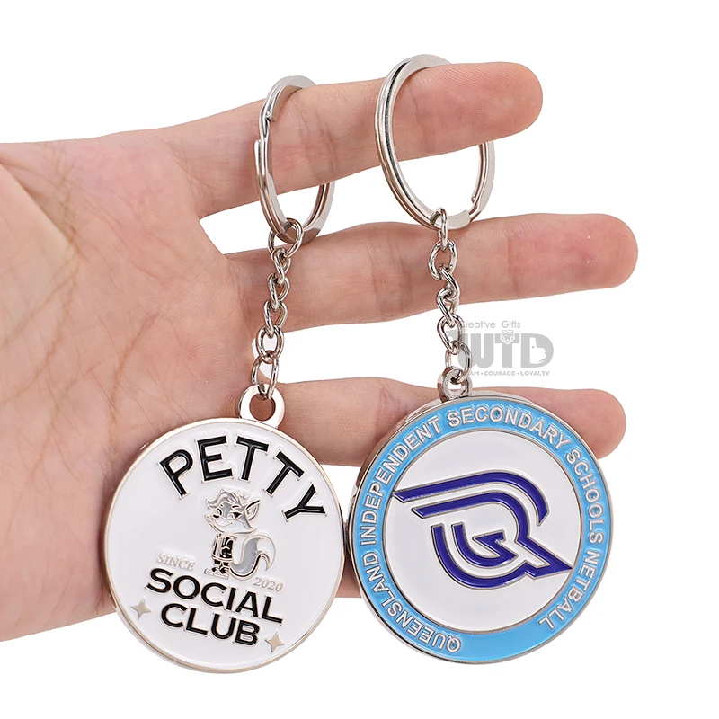 Chaveiro Durável Personalizado em Liga de Zinco com Esmalte Macio e Impressão Digital, Logotipo Personalizado, Brindes e Lembranças Promocionais