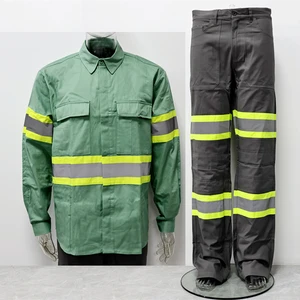 Custom Logo 100% Cotton Work Clothing Breathable Workwear for Workshop Labor Factory Repairmen Steel Plant Work Suits