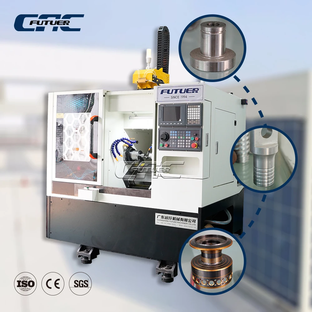 Advanced CNC Slant Bed Lathe Heavy Duty with Linear Guideways Servo Control Dual Spindle and Automatic Chip Conveyor