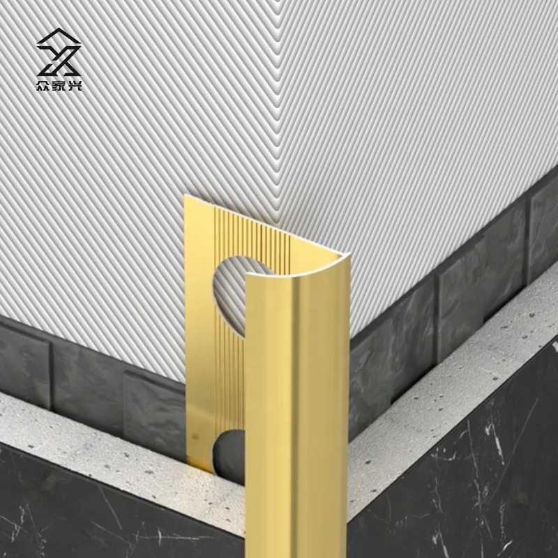 Free Custom Punching Wall Protector Corner Tile Trim Edg Ceram Aluminum profile Alloy Edge Trim profile accessories