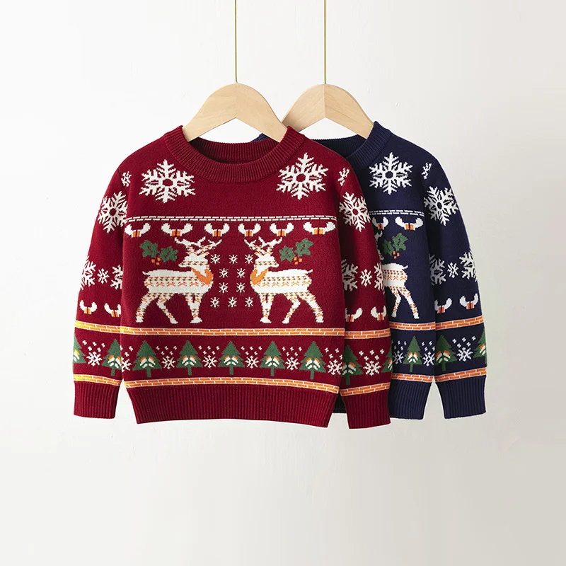 Girls Boys Christmas Sweater Christmas Series Sweaters Children's